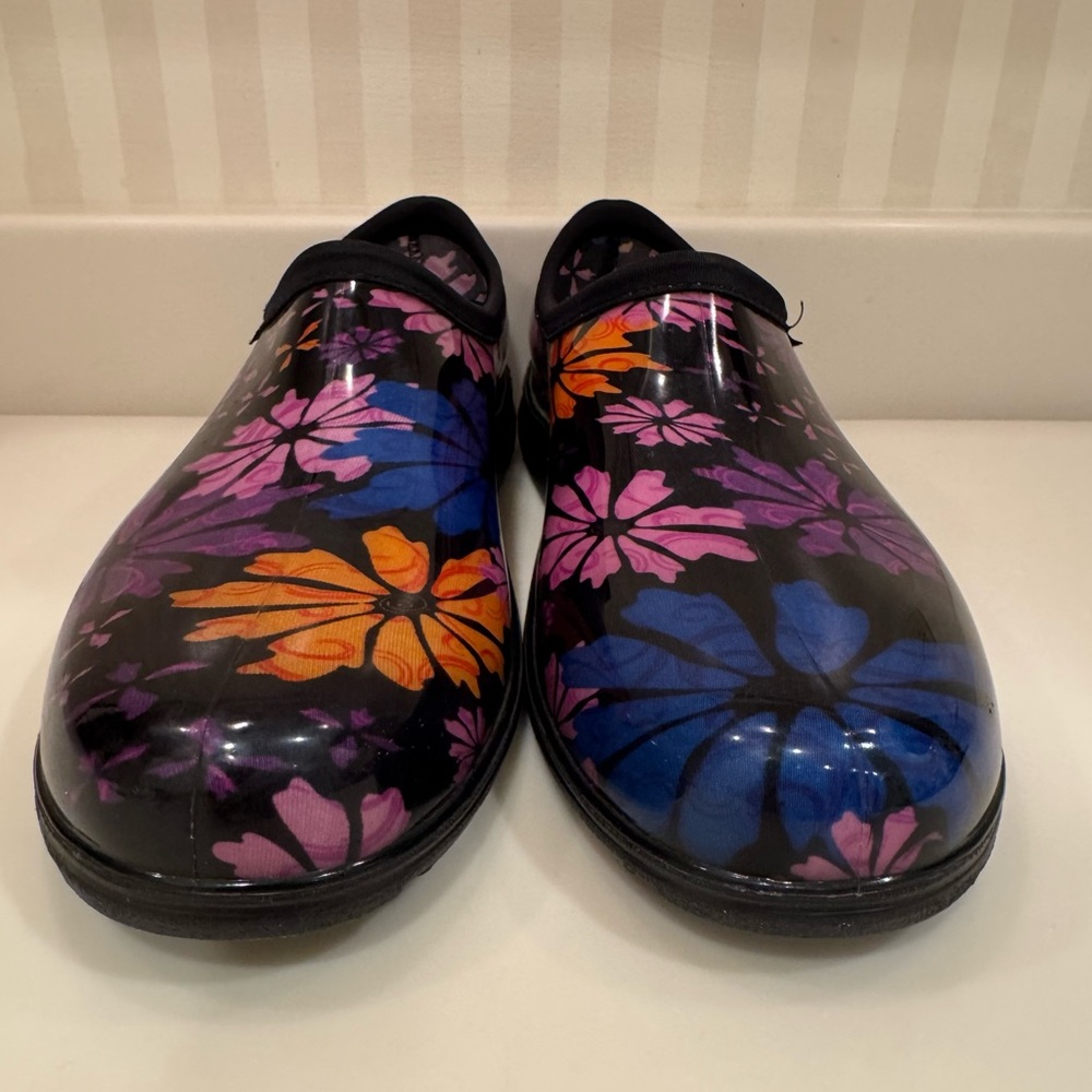 Sloggers Waterproof Floral Flower Power Comfort Rain And Garden Shoes - Picture 4 of 16